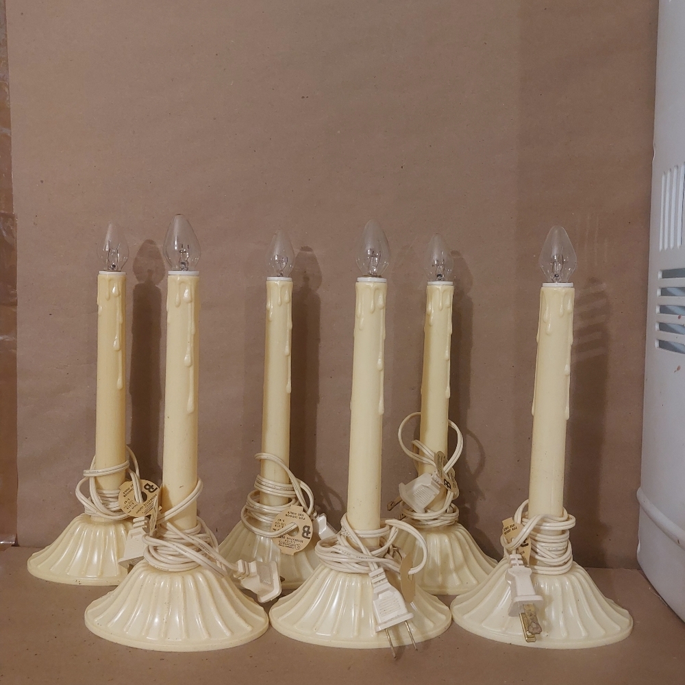 6 Vintage Electric Candles